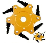 Cuchilla herbicida - Cuchilla cortadora de alambre de 5 hojas, cepillo giratorio para malas hierbas, cepillo de rueda de alambre de acero with nudo retorcido, cabezal de corte de disco para jardín [Ri