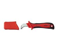 Wiha Coltello spelacavi, lama uncinata con pattino per cavo rotondo in blister 200mm Quantità:1