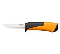 Fiskars Coltello universale, Include fodero con affilalama, Lunghezza totale: 21,5 cm, Nero/Arancione, 1023618