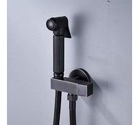 Cuci da cucina Bidet nero Montaggio della parete del rubinetto Bidet Tocca Bidet Ottone Spray Testa a spruzzo Valvola a singolo foro