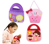 Cuci le tue borse, kit da cucito per principianti | Impara a cucire progetti di borse e borsette,Il primo kit da cucito per bambini. Kit per borsa da cucito facile e divertente, che coinvolge diverten