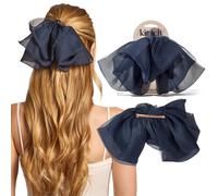 Cuci per capelli kitsch per donne - eleganti fiocchi di chiffon eleganti per capelli | Clip di artigli alla moda e confortevoli | Per l'usura quotidi