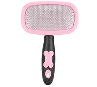 Cucile per la Pulizia del Cane Pettine di Massaggio, Rotazione a 360 ° Deshedding Slicer Brush Rimozione di Demoli per la Demolizione Pettinatura, Pettine Animali (con un po' di rosa)