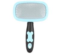 Cucile per la Pulizia del Cane Pettine di Massaggio, Rotazione a 360 ° Deshedding Slicer Brush Rimozione di Demoli per la Demolizione Pettinatura, Pettine Animali (con un po' di blu)