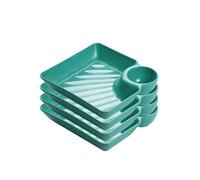 Cucina 4 pz Gnocchi Piatto Dip Piatto, Piatto Di Pollo Fritto Piatto Casa Piatti Salsa Piatto Dip Ciotole(Verde)