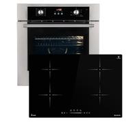 Cucina: 60cm Forno da incasso BO8810SS + 77cm Piano Cottura Induzione IH87704RL | Griglia | Aria calda | Cassetti telescopici | Timer automatico | SET8810IH877RL