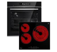 Cucina: 60cm Forno da incasso EB8017ED + 59cm Piano Cottura Elettrico KF5903SP | Catalisi | Funzione pizza | Griglia | Circolazione dell'aria | Aria calda | Timer automatico | SET8017KF593SP