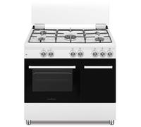 CUCINA 90x60 BIANCA PORTABOMBOLA FORNO GAS+GRILL 5 F. A SCHAUB LORENZ SS941GEW [EEK: A]