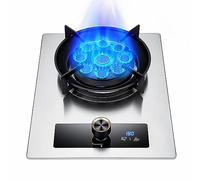 Cucina A Gas 1 Bruciatore, 5,2 KW, 9 Cavità, Fuoco Alto Temporizzato, Pannello In Acciaio Inossidabile, Portapentole In Ghisa, Stufa Indipendente Da Campeggio All'aperto(LPG)