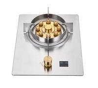 Cucina A Gas 1 Bruciatore, 7,2 KW 9 Cavità 180 Minuti Fuoco Alto Temporizzato, Pannello In Acciaio Inossidabile Supporto For Pentole In Ghisa Con Protezione Antispegnimento(LPG)