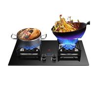 Cucina a gas 2 bruciatori, 7,2 kW, 9 cavità, fuoco grande, doppio lato, temporizzazione indipendente, con protezione antispegnimento, adatta for la cucina di casa(LPG)