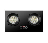 Cucina A Gas 2 Bruciatori, 8,5 KW 9 Cavità Fuoco Alto Timer 180 Minuti, Vetro Temperato Nero Portapentole In Ghisa, Stufa Indipendente Campeggio All'aperto(LPG)