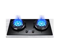 Cucina A Gas A 2 Fuochi, Timer Ad Alta Potenza Da 10 KW, 9 Cavità, Piano Cottura Indipendente In Vetro Temperato, Kit Fonte Di Gas NG/GPL(NG)