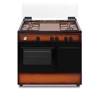 Ducati Cucina a Gas 4 Fuochi Forno a Gas Larghezza x Profondit 90x60 cm Vano Portabombola colore Marrone Sfumato - SD490GB