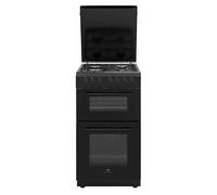 Cucina a gas CONTINENTAL EDISON CECDF5060B3 - 4 fuochi - nero - L50 x P60 x H90 cm - Nouvo