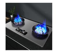 Cucina a gas in acciaio inox 2 bruciatori, 4,8/5,2 kW 9 cavità fuoco alto timer (doppio indipendente), fornello indipendente campeggio all'aperto(NG)