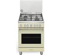 Cucina a gas, n° 4 fuochi, forno elettrico, 60x60 cm, crema - BOMBO643MJN