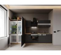 Cucina a Incasso Respekta Merle 340 cm, Eiche Grigio, French Door