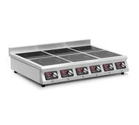 Cucina a induzione - 6 x 28 cm - 60-240 °C - 400 V - timer - Royal Catering RCIC-6006T
