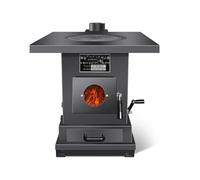 Cucina a Legna da Esterno Materiale in Lamiera D'acciaio con Cassetto di Raccolta Cenere Stufe a Legna da Interno in Offerta Finestra di Osservazione Cortili e Soggiorni(B)