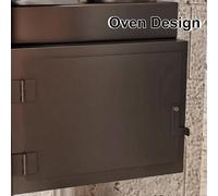 Cucina a Legna da Interno Vaporizzazione Senza Fumo con Finestra di Osservazione Stufe a Legna da Interno Moderne Cassetto Raccogli Cenere Adatto per Campeggio e Uso Esterno(C)