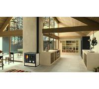 Cucina a Legna Rosa 5.0 VST Ceramica - Liberty Panna La Nordica Extraflame Risca