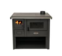 Cucina a legna stufa in acciaio MONIKA 7,1 KW L 81 x P 60 x H 76