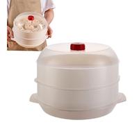 Cucina a vapore per alimenti - Vapore a due livelli per verdure | Utensili da cucina per forno a microonde con vapore per torte di pesce avena