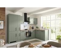 Cucina Ad Angolo Da Incasso Country Verde Anton 310 CM Frigo Grande Respekta [EEK: E]