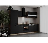 Cucina Ad Incasso Quercia Segata Nera Merle Frigorifero Grande Respekta 280CM