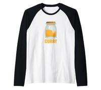Cucina Alimentare al Gusto di spezie al Curry Maglia con Maniche Raglan