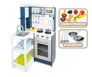 Cucina Angolare Legno con Accesori, H.100cm