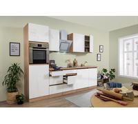Cucina Cucinino Blocco Vuoto senza Maniglie Rovere Bianche Lorena 280 CM