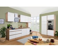 Cucina Angolo Cucina Blocco Cucina senza Maniglie Rovere Bianco Lorena 395 CM
