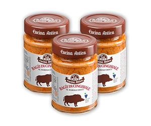Cucina Antica - Ragù di Cinghiale - 3 Vasetti da 190 g