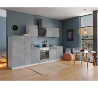 Cucina attrezzata cucinino Bianco Cemento Malia 310 CM