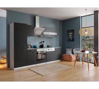 Cucina attrezzata cucinino Bianco Nero Malia 280 CM