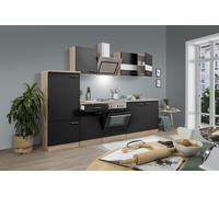 Cucina attrezzata cucinino di Rovere Nero Merle 270 CM