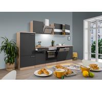 Cucina attrezzata cucinino di Rovere Nero Merle 280 CM