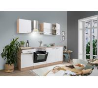 Cucina Attrezzata Cucinino Eiche Bianco Merle 210 CM Respekta
