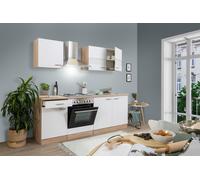 Cucina Attrezzata Cucinino Eiche Bianco Merle 210 CM Respekta