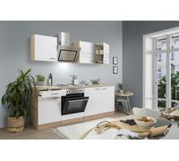 Cucina Attrezzata Cucinino Eiche Bianco Merle 210 CM Respekta