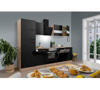 Cucina attrezzata cucinino Rovere Nere Merle 280 CM