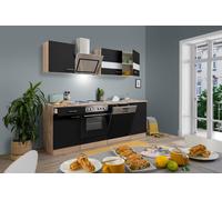 Cucina attrezzata cucinino Rovere Nero Merle 220 CM