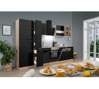 Cucina attrezzata cucinino Rovere Nero Merle 310 CM