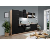 Cucina Attrezzata Respekta Eiche Schwarz Merle 270 CM