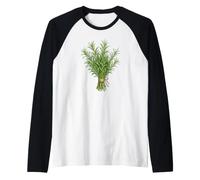 Cucina Botanica Vintage alle Erbe aromatiche al dragoncello Maglia con Maniche Raglan