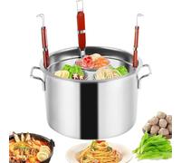 Cucina commerciale manuale per pasta in acciaio inossidabile con cesti di filtro per cucina e bollitori di noodles, dumplings, uova, verdure~/