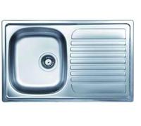 lavello in acciaio inox 80 cm con una vasca vaschetta con gocciolatoioa destra d