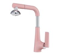 Cucina con doccetta Estraibile - Lavello da Cucina monoforo a 2 modalità, sollevabile e Girevole a 360°, Moderno Miscelatore in Ottone con Maniglia Singola, Cromato
